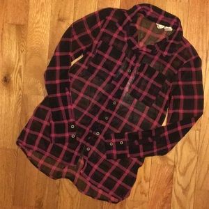 Mudd, juniors plaid blouse